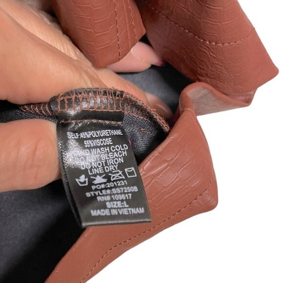 Stella Luce Faux Leather Mini Skirt - Picture 8 of 8